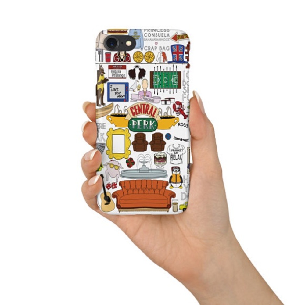White The Friends Show Collab case for all IPhones